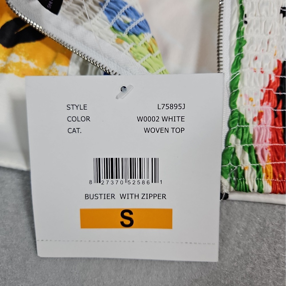 Love By Design Juniors Abstract Print Bustier Corset Crop Top Size Small NWT - Picture 5 of 10